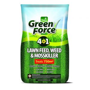 Green Force 4 in 1 Lawn Feed, Weed & Mosskiller 750m2